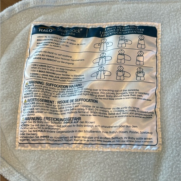Halo Sleep Sack Swaddle Blue Sz Newborn 0-3 Months 6lbs-12lbs Washed Never Worn - Picture 6 of 10